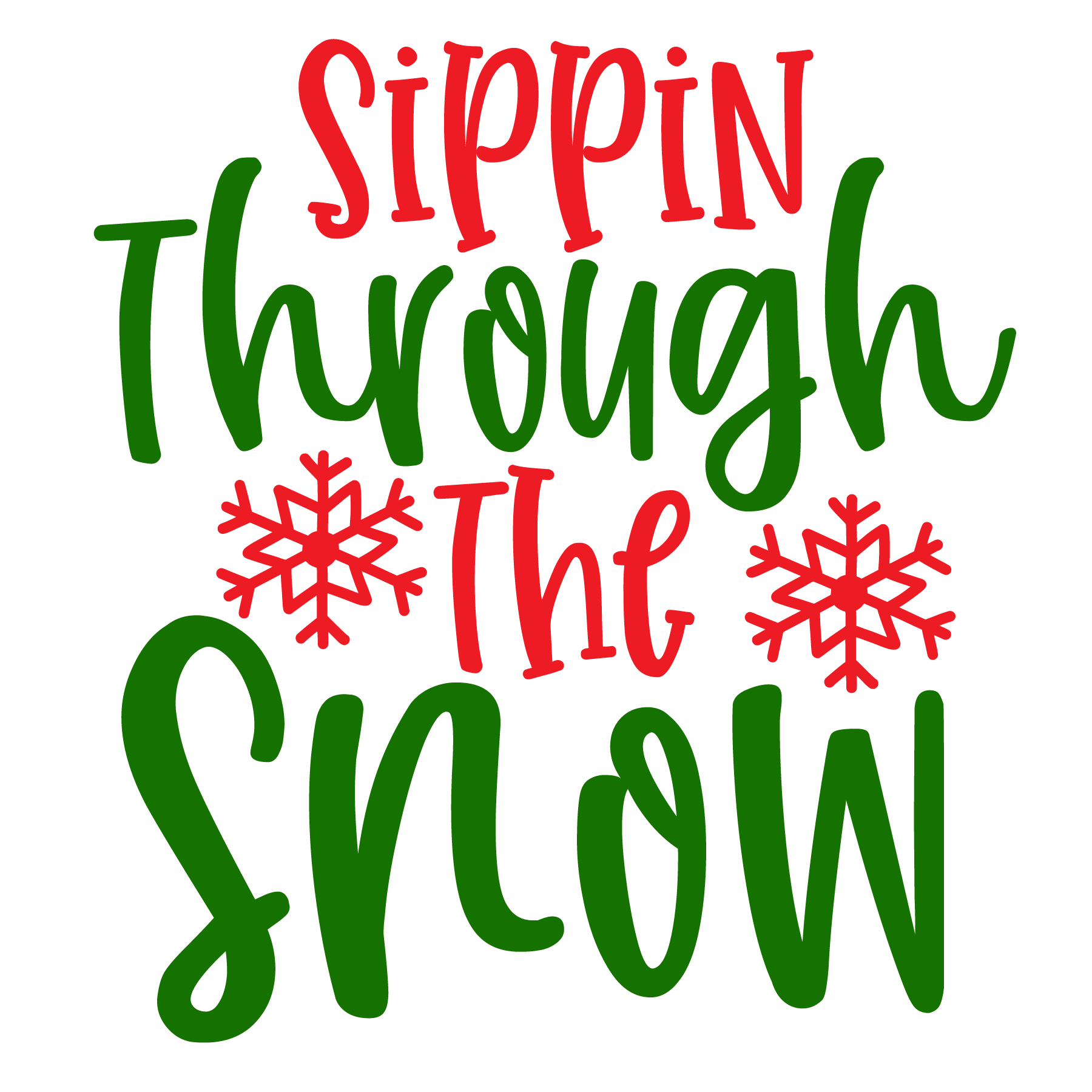 Sippin Through The Snow T-shirt (White)