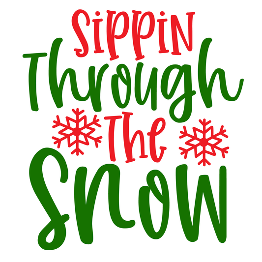 Sippin Through The Snow T-shirt (White)