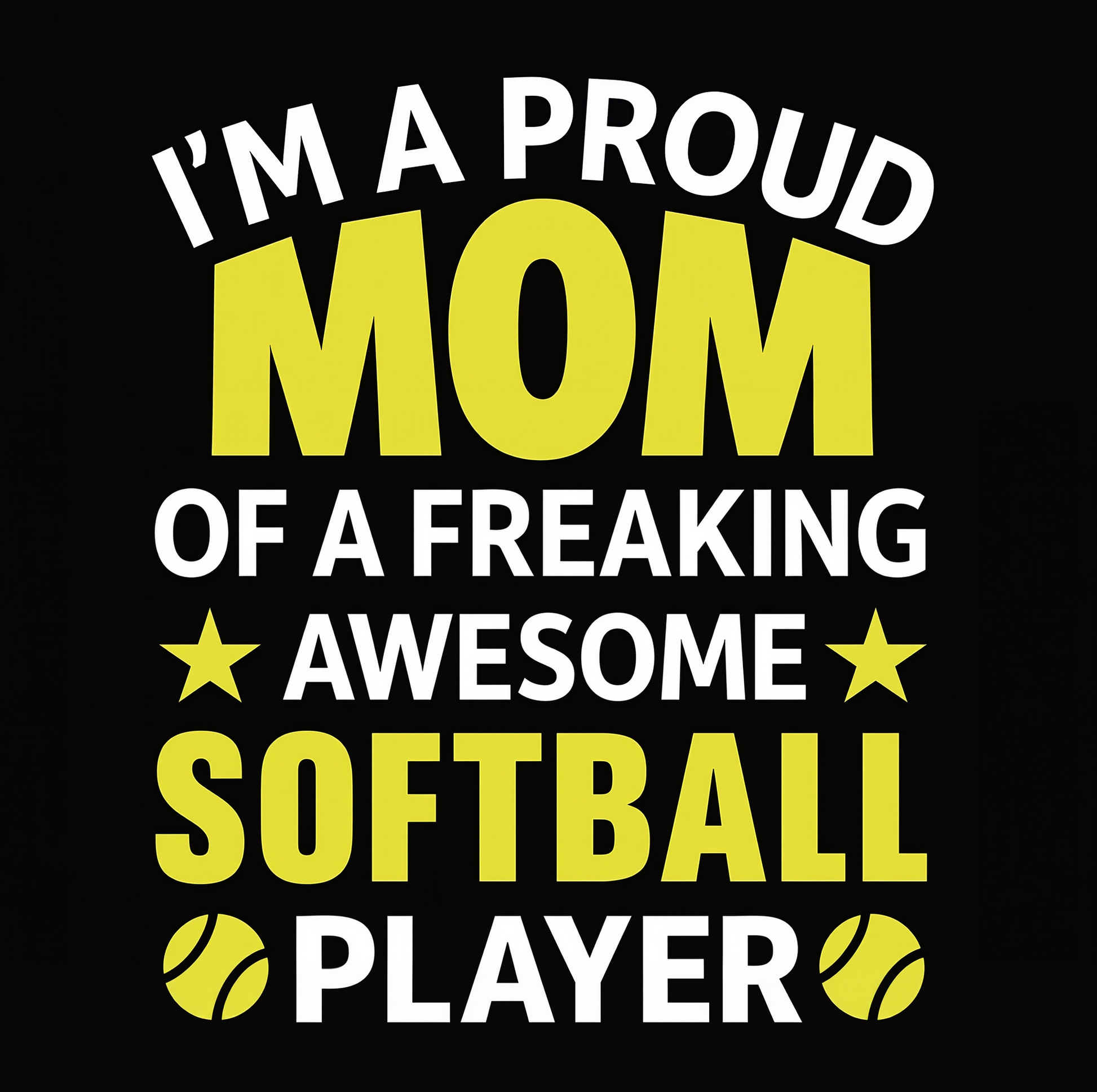Proud Mom Softball Player Shirt