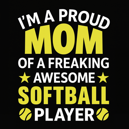 Proud Mom Softball Player Shirt