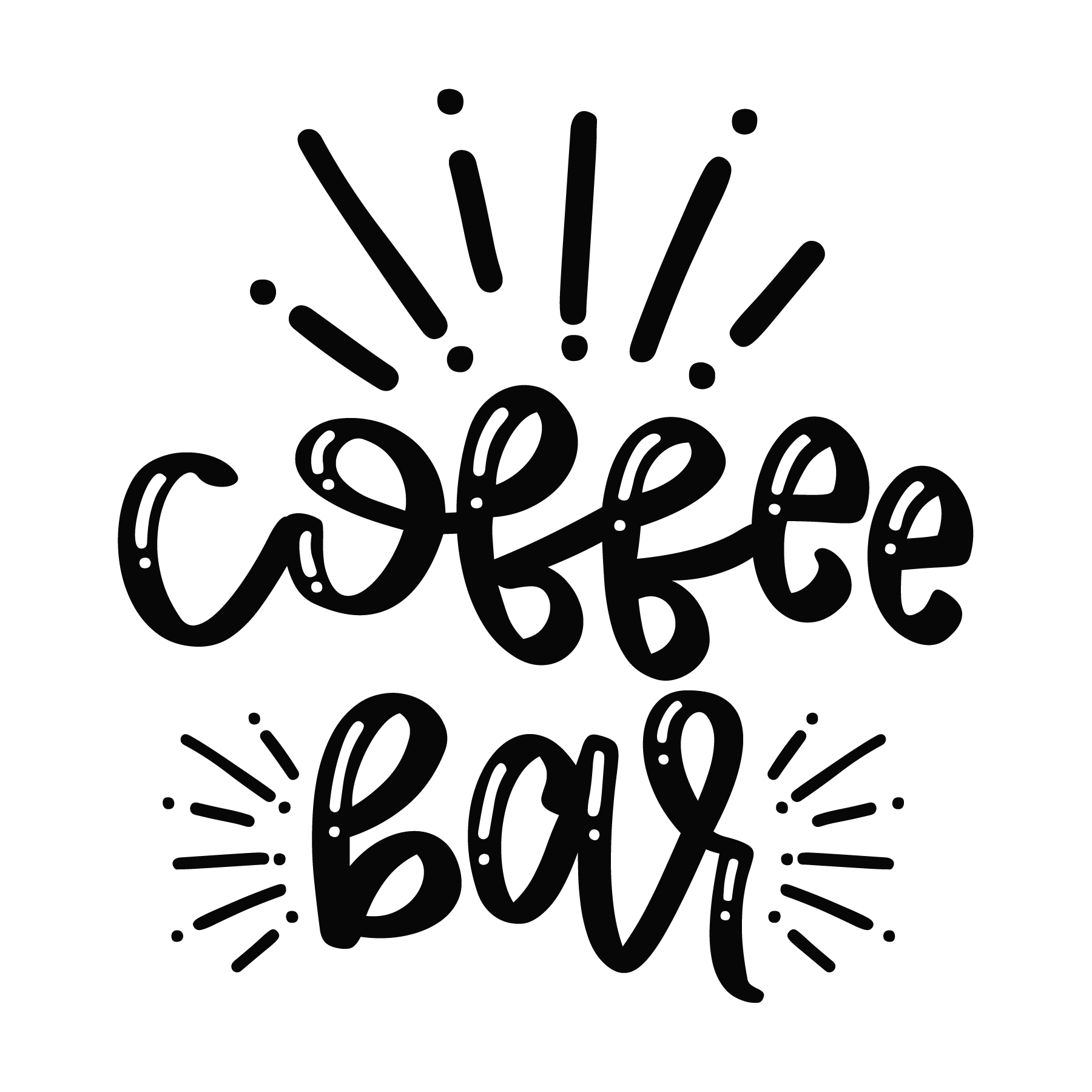 Coffee Bar Graphic Tee (White)