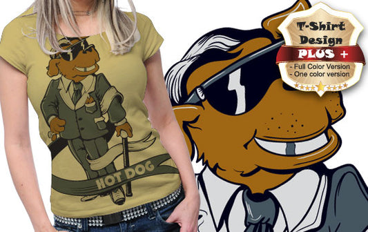 Cool Cartoon Character T-shirt (Black)