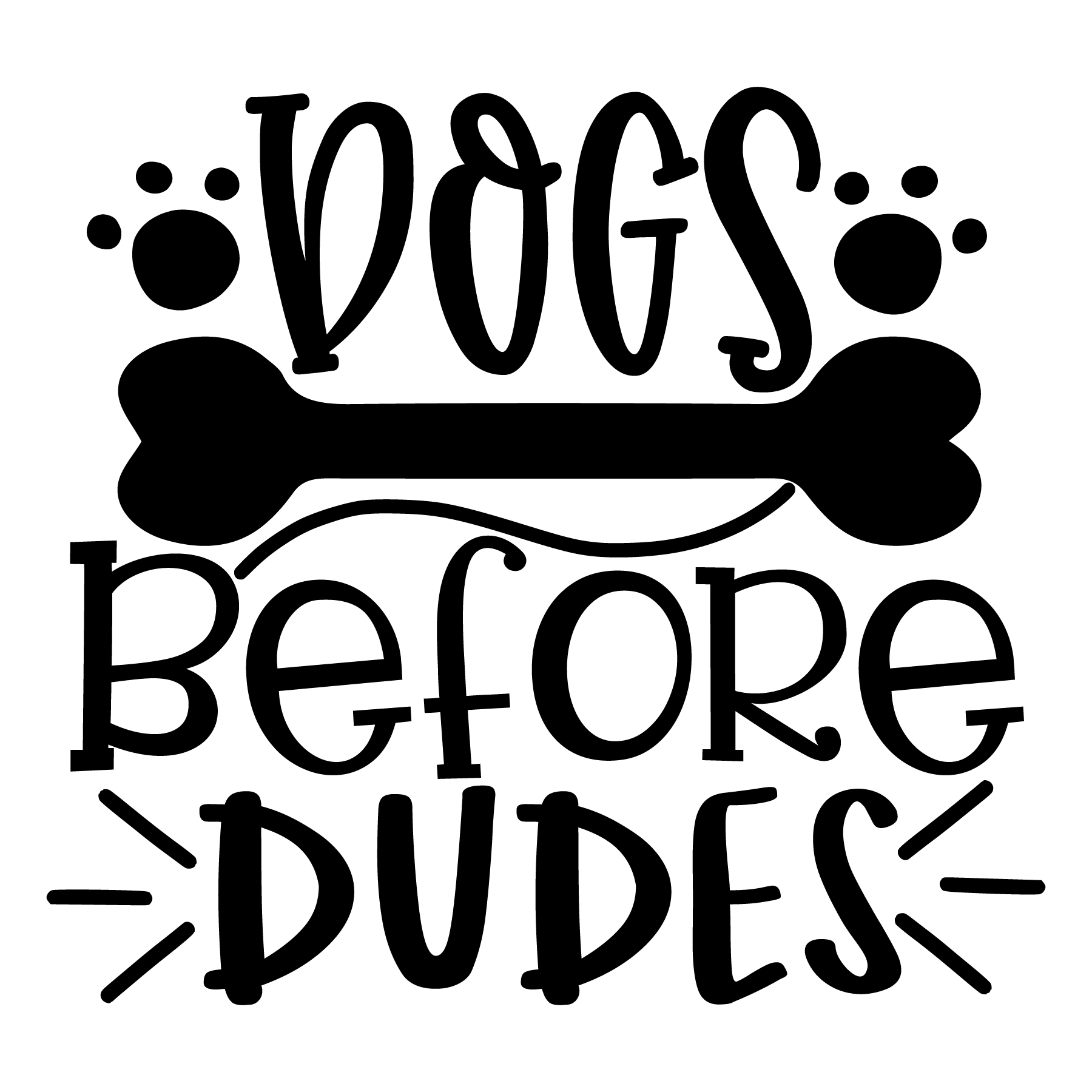 Dogs Before Dudes- Tee (White)