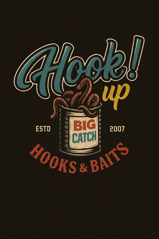 Hook Up Hooks & Baits Tee (Black)