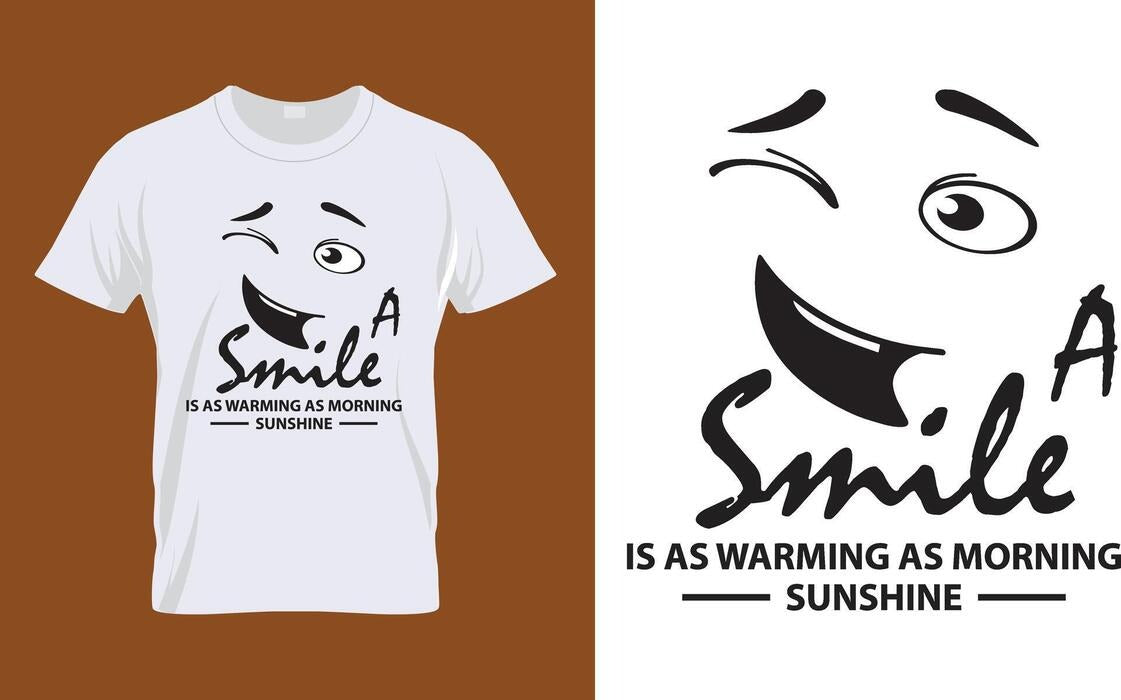 Cheerful Smile Graphic Tee (White)