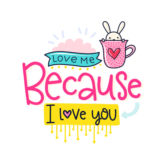 Cute Love Message T-shirt (White)