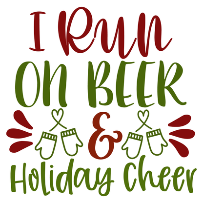 Holiday Cheer Beer Runner T-shirt (White)