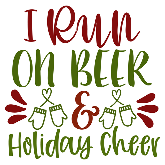 Holiday Cheer Beer Runner T-shirt (White)