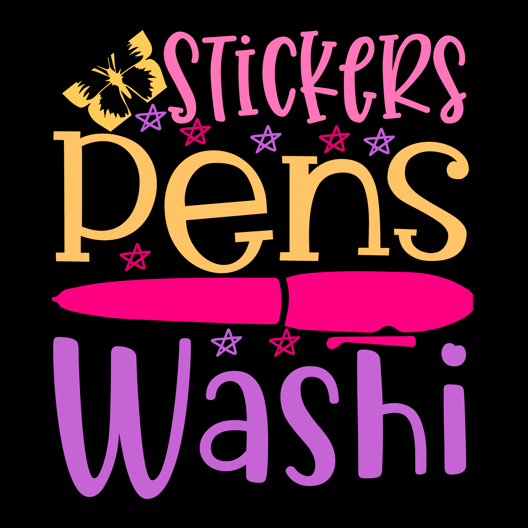 Creative Stationery T-Shirt (Black version)