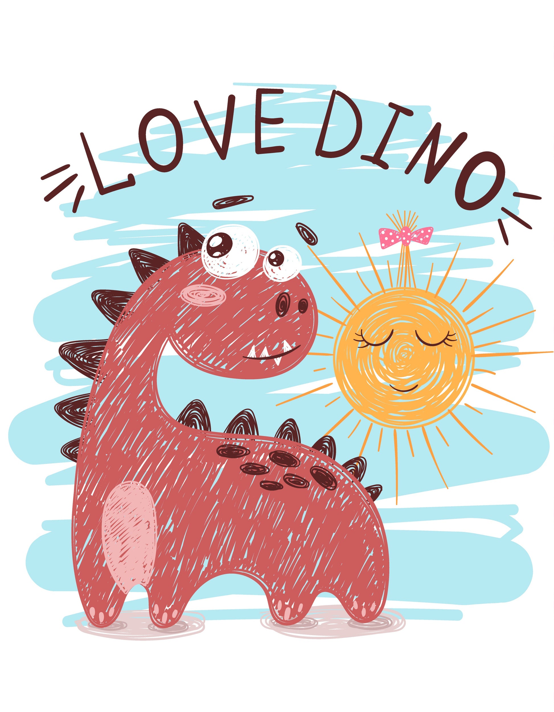 Cute Dino Graphic T-shirt (Black)