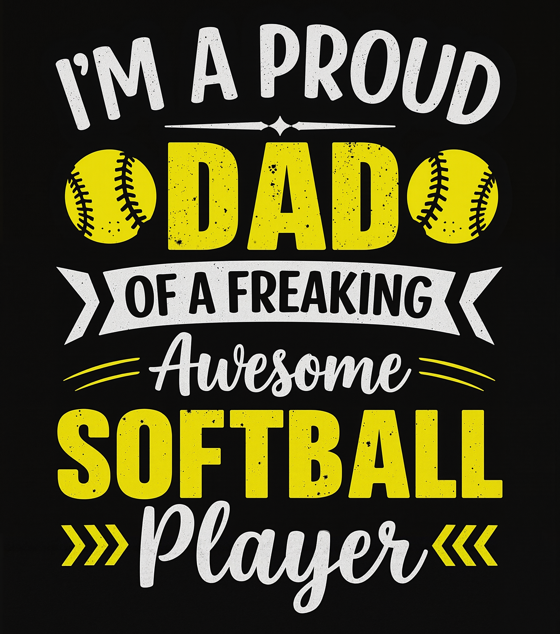 Proud Dad Softball Player T-shirt