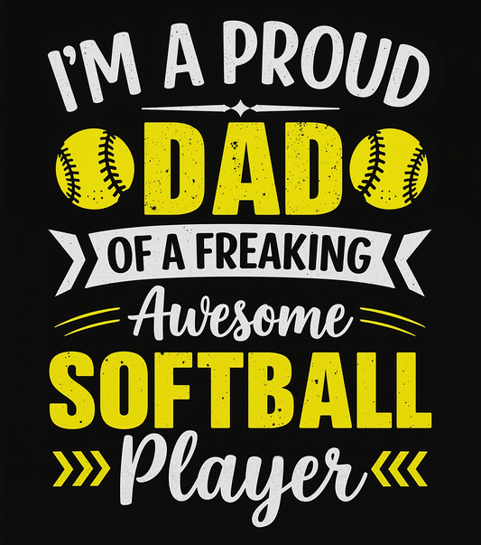 Proud Dad Softball Player T-shirt