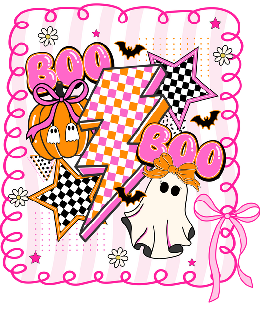 Boo Bows & Bolt — Kids Tee (Light Pink)