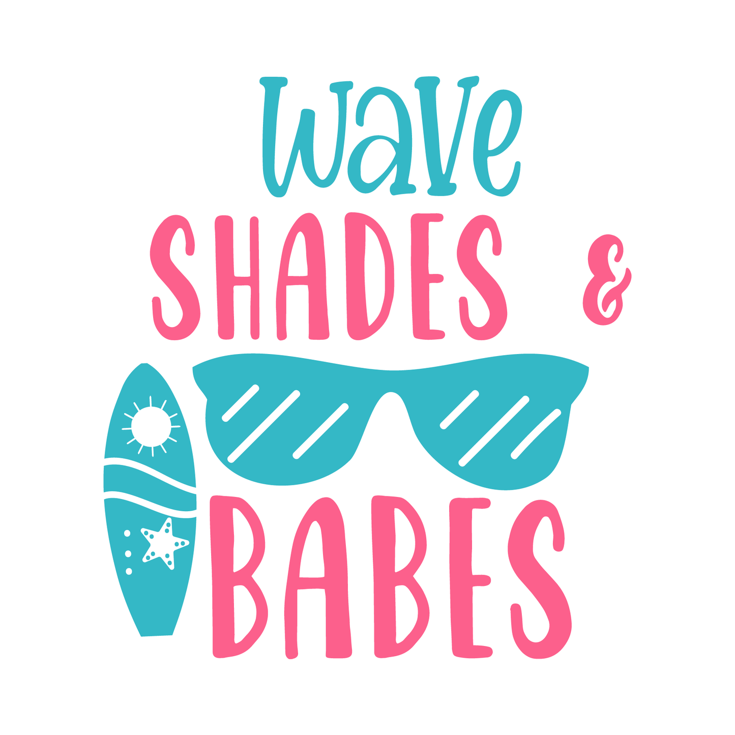 Wave Shades And Babes T-shirt (White)