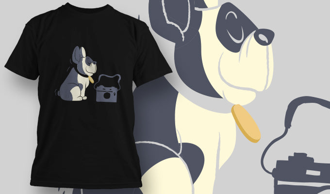 Cool Dog Graphic T-shirt (Black)