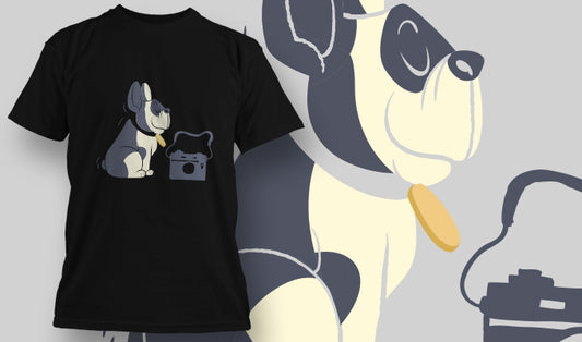 Cool Dog Graphic T-shirt (Black)