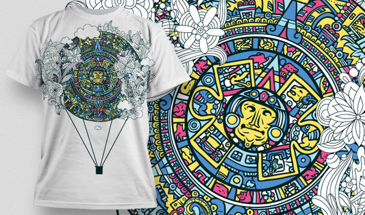 Colorful Graphic T-shirt Design (White)