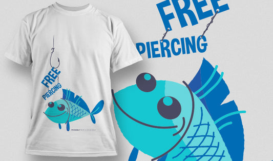 Playful Fish Graphic T-shirt (Black)