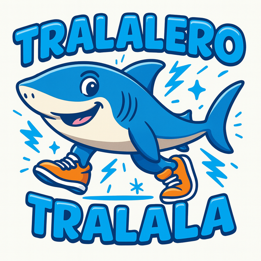 Italian Brainrot — Tralalero Tralala — Tee (White)