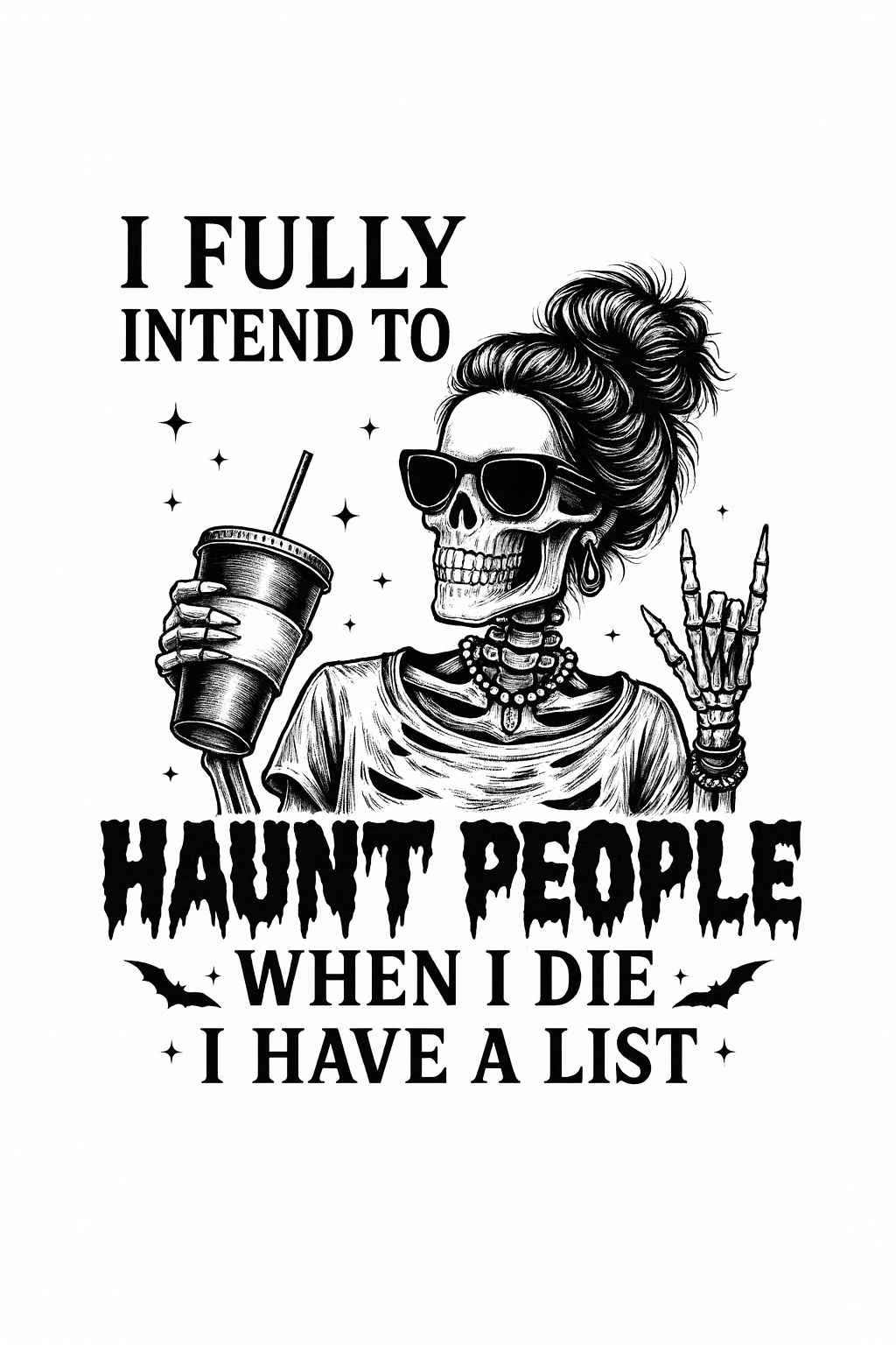 Hauntingly Fun Skeleton T-shirt (White)