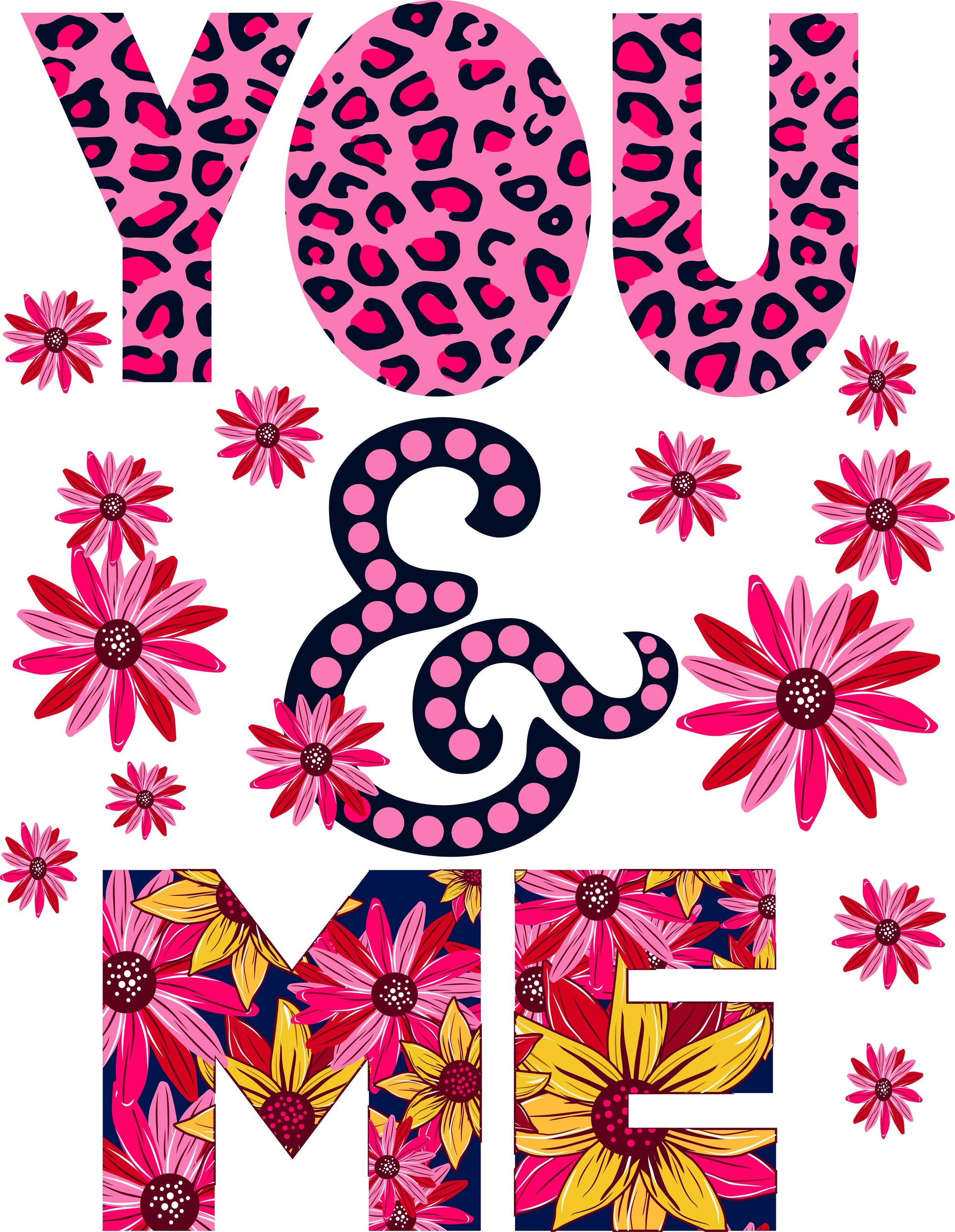 You And Me Floral T-shirt (White)