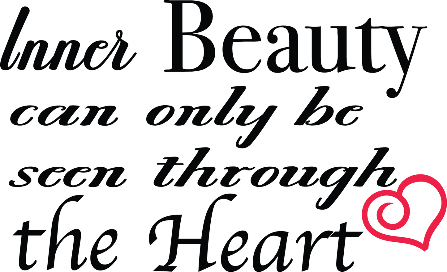 Inner Beauty Heart T-shirt (White)