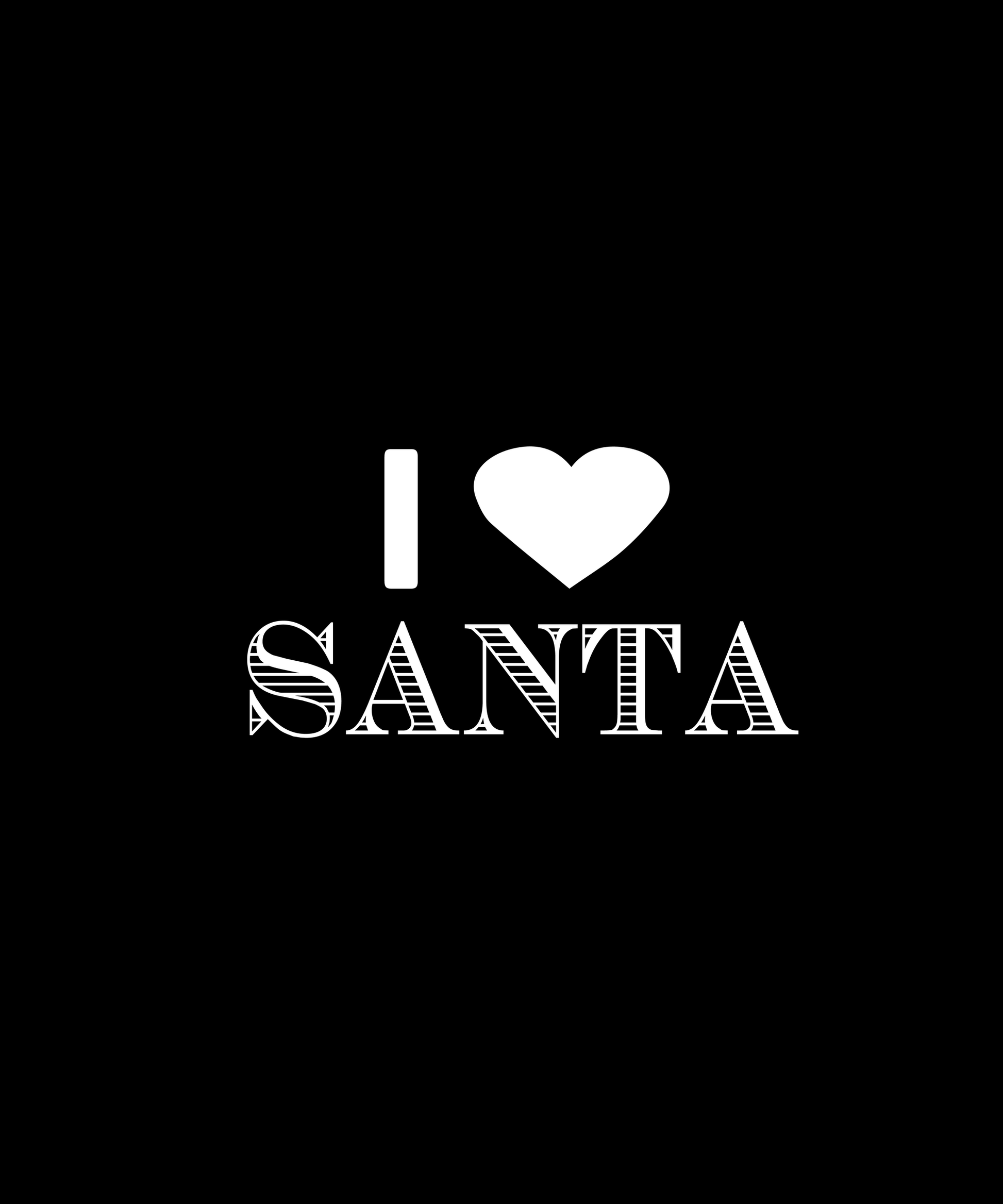 I Love Santa T-shirt (Black)