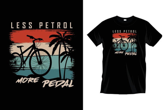 Less Petrol More Pedal T-shirt (White)
