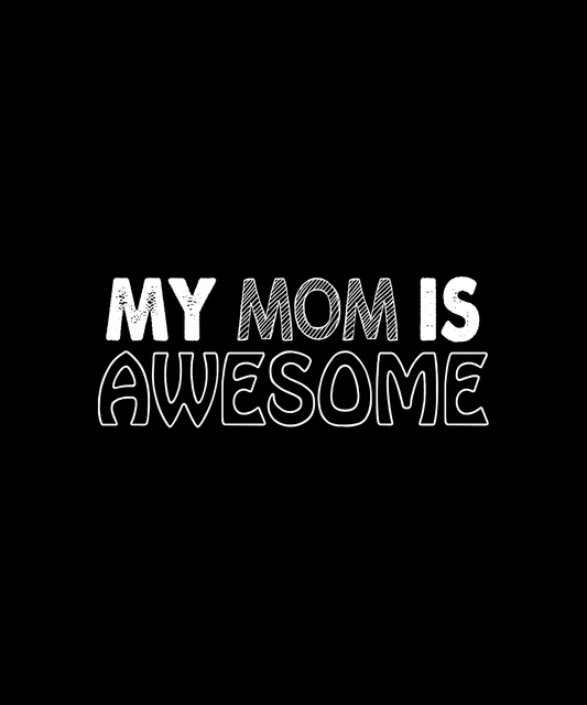 Awesome Mom Graphic T-shirt (Black)