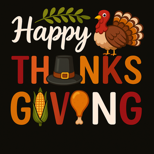Thanksgiving Celebration T-shirt (Black)