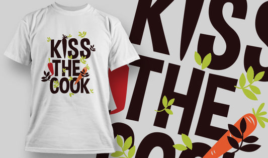 Kiss The Cook T-shirt (Black)