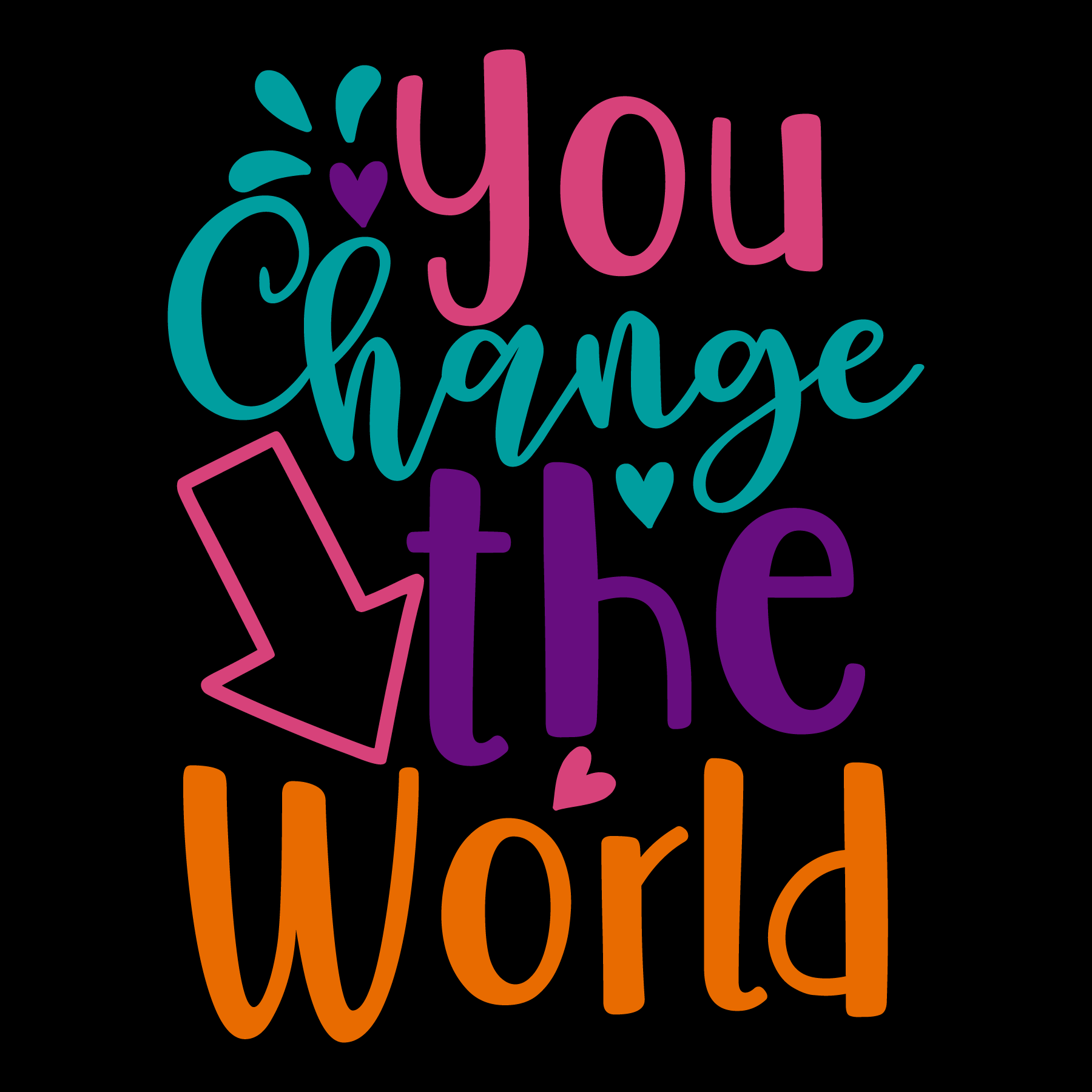 Inspiring Change T-Shirt (Black version)