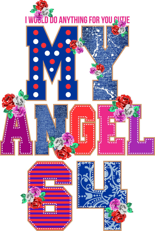 Cute Floral Letter T-shirt (White)