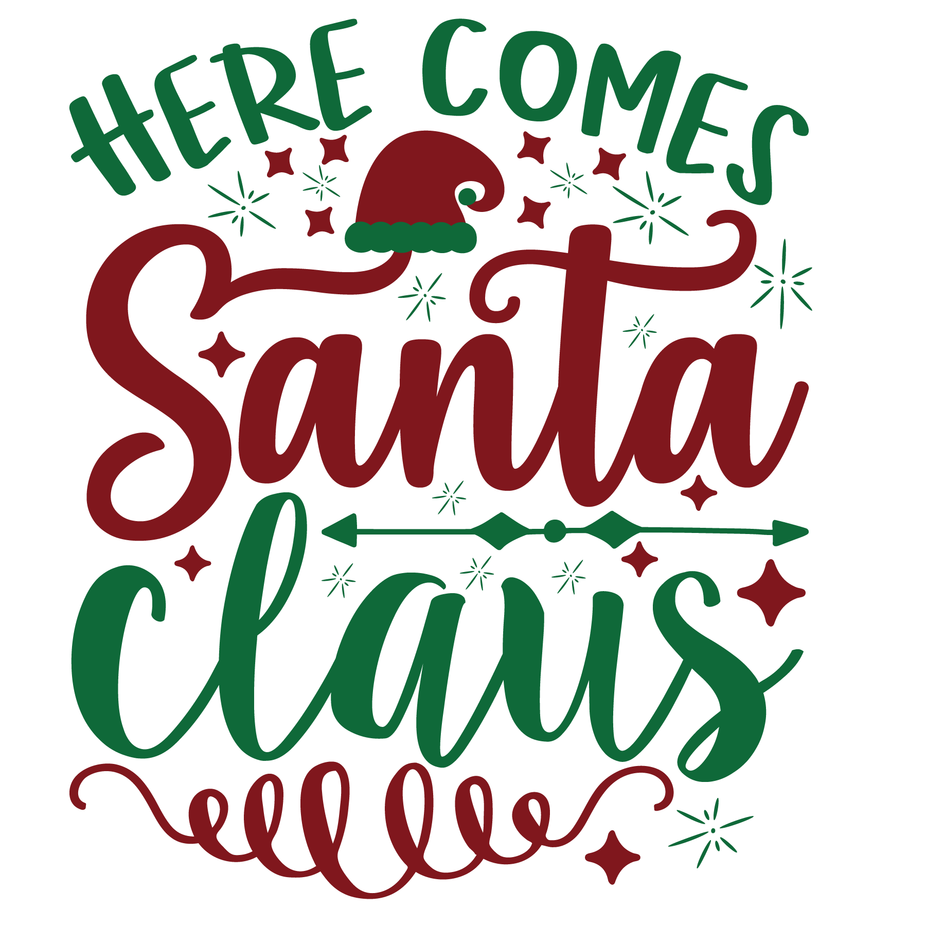 Here Comes Santa Claus T-shirt (White)