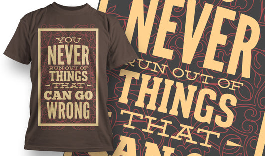 Never Run Out Of Things T-shirt (Black)