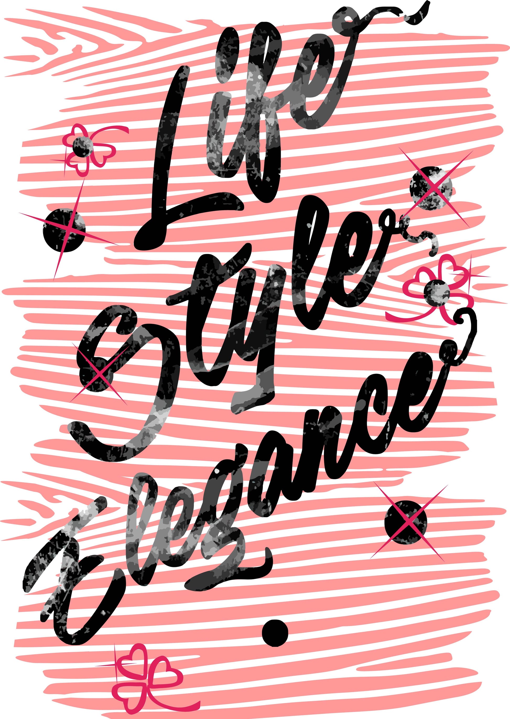 Life Style Elegance T-shirt (Black)