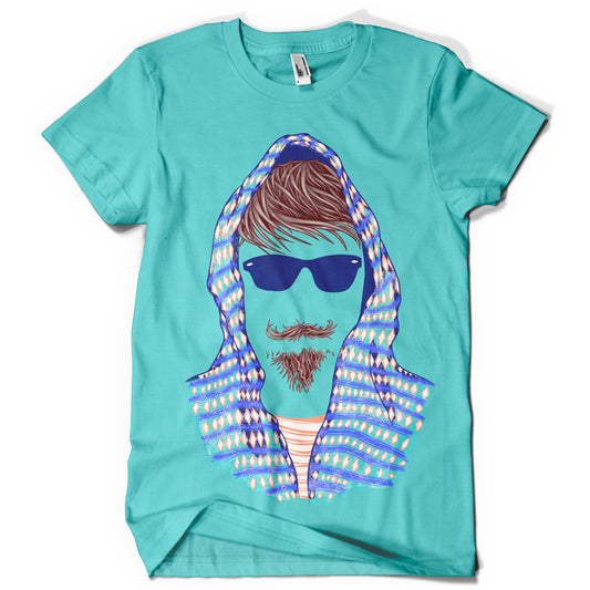 Stylish Graphic Hoodie T-shirt (Black)