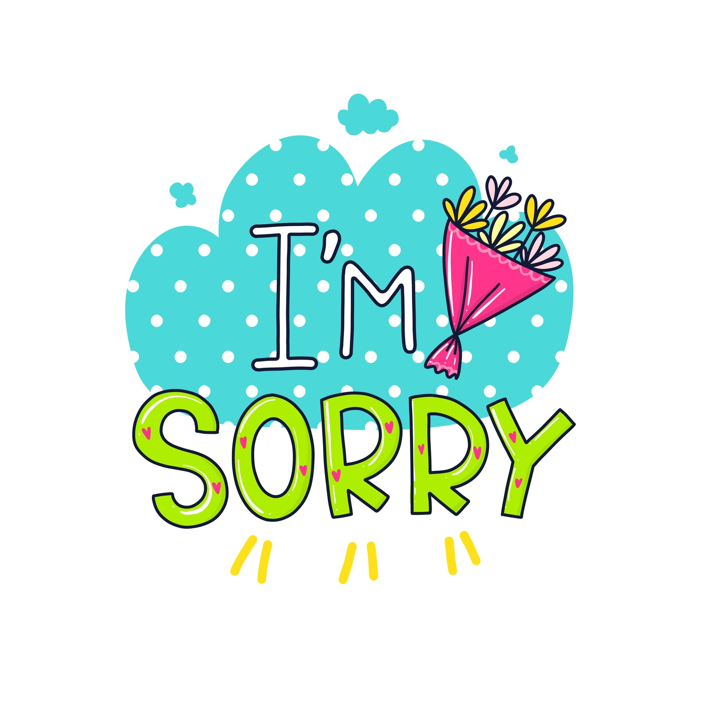 Apology Floral Graphic Tee (White)