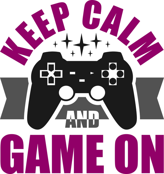 Keep Calm And Game On (White)