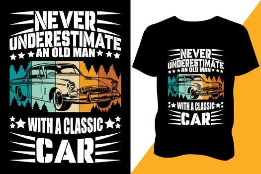 Classic Car Enthusiast T-shirt (Black)