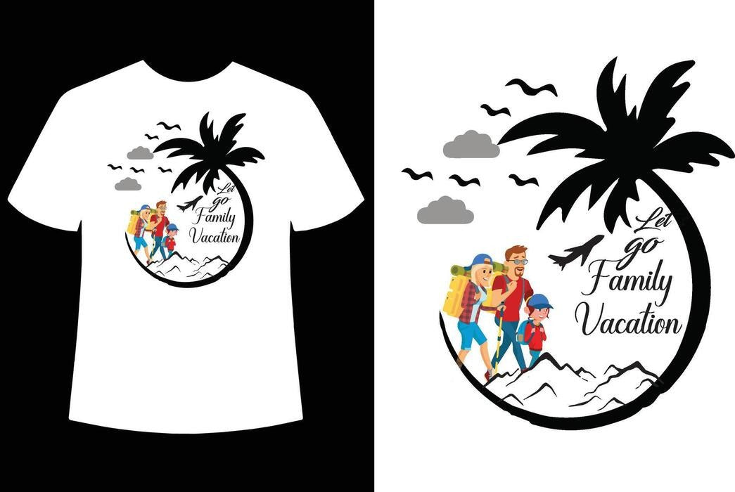 Family Vacation Adventure T-shirt (Black)