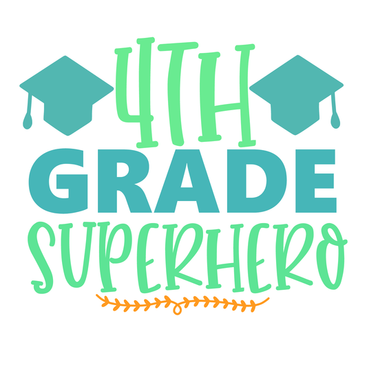 4th Grade Superhero- Tee (White)