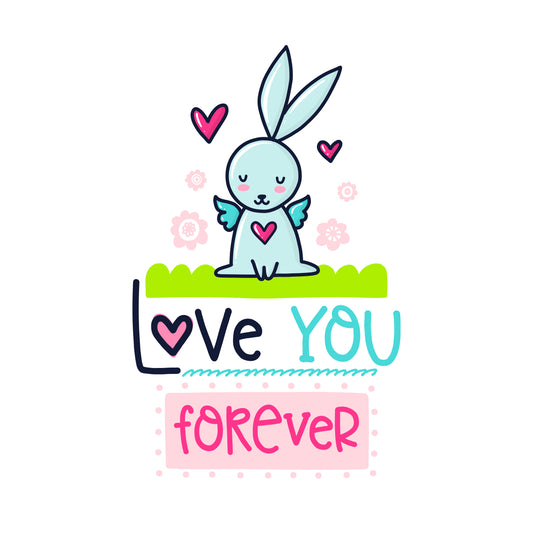 Cute Bunny Love T-shirt (White)