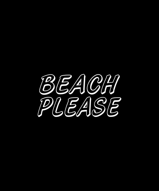 Beach Please Graphic T-shirt (Black)