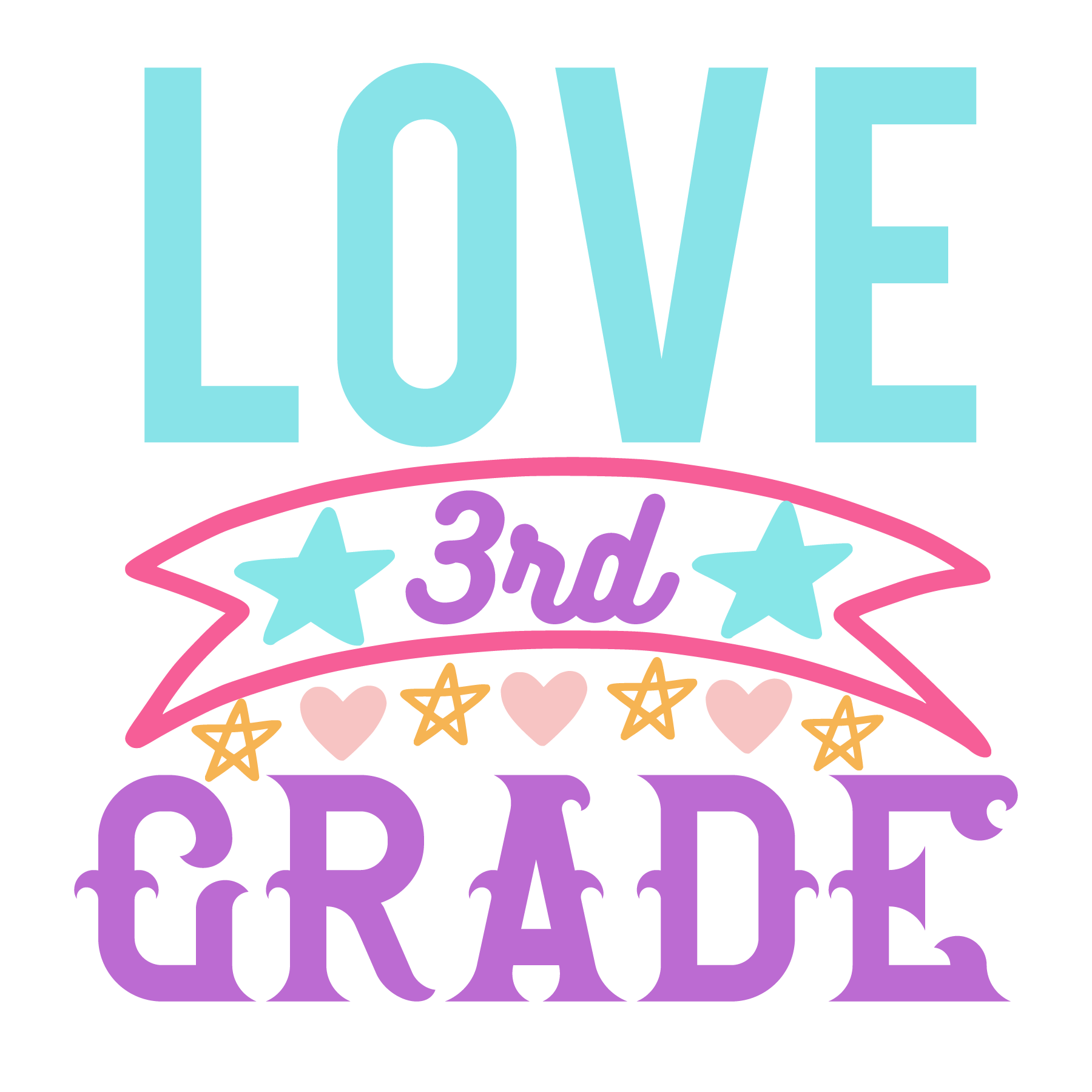 3rd Grade Love- Tee (White)