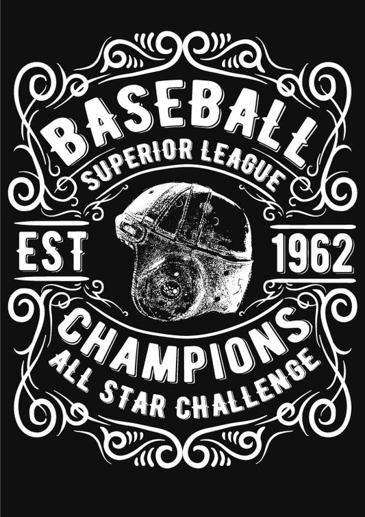 Baseball Champions T-shirt Design (Black)
