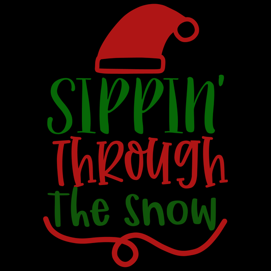 Sippin' Through The Snow Tee (White)