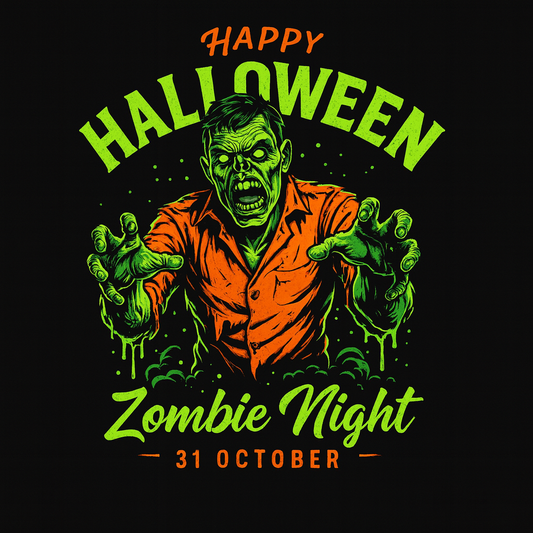 Zombie Night Halloween Tee (Black)