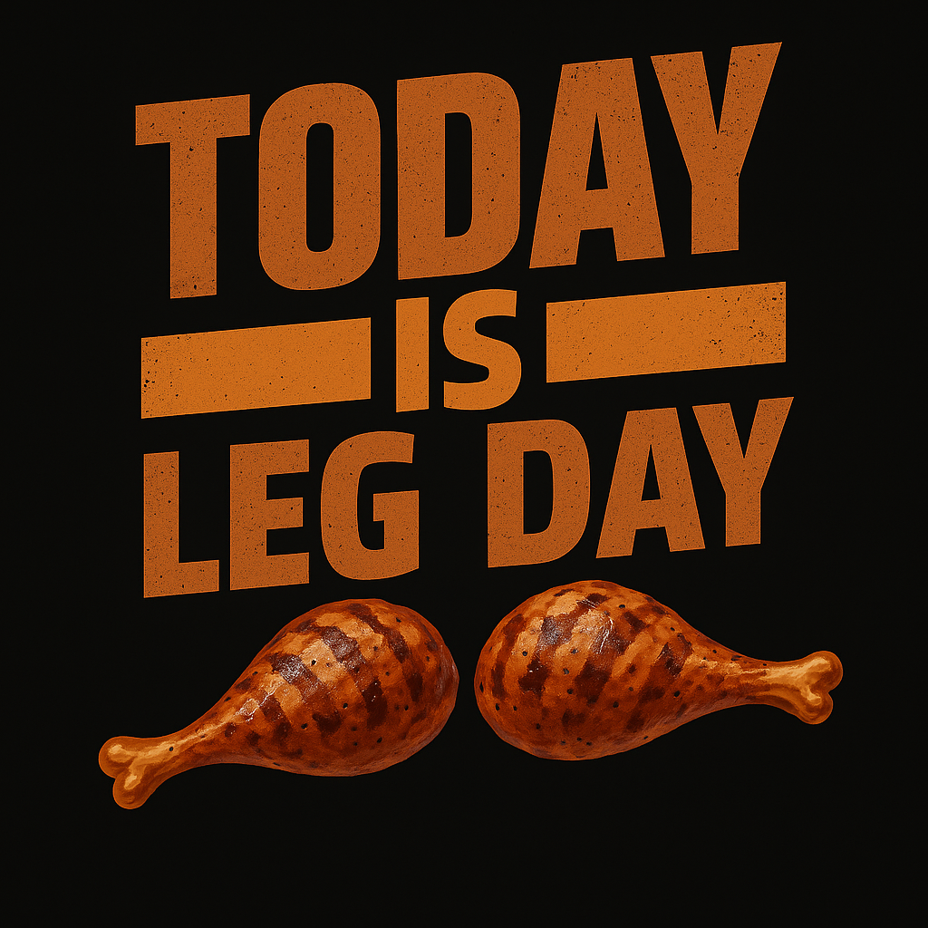 Leg Day Humor T-shirt (Black)