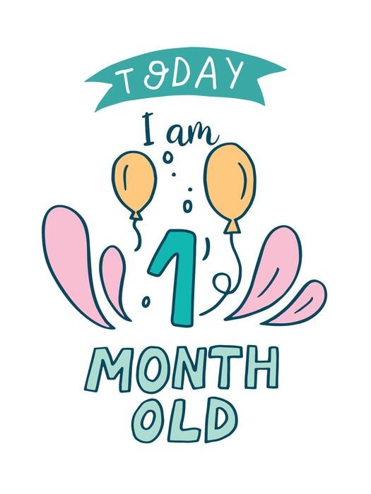 One Month Celebration T-shirt (Black)
